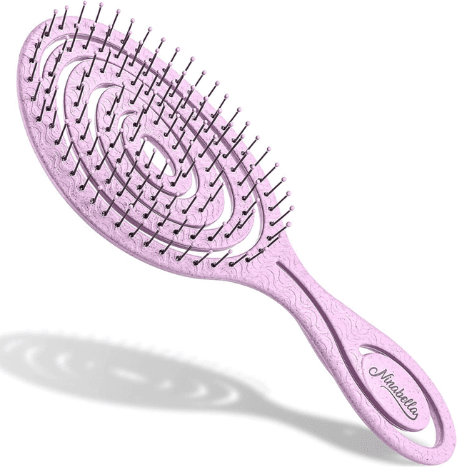 Ninabella Cepillo Pelo Antitirones - Cepillo Pelo Antirotura Orgánico Para Mujer Y Hombre - Peine Antitirones Niños Y Niñas - Cepillos Para Alisar Cabello Rizado Liso O Mojado